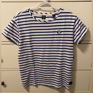 Blue and White Striped TShirt Size XS